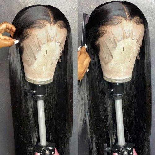 Virgin Human Hair 13x4 Straight Lace Front Wigs 180% Density | Human Hair Wig | Lace Front